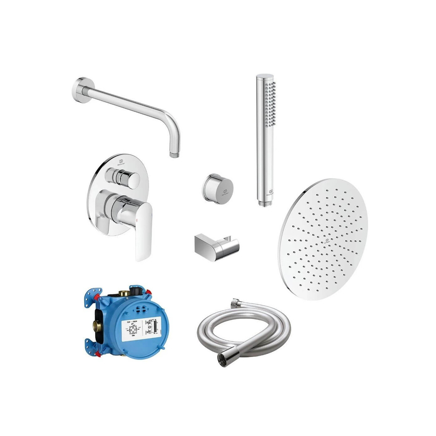 Zestaw Natryskowy Connect Air Z Deszczownicą Chrom A7574AA Ideal Standard