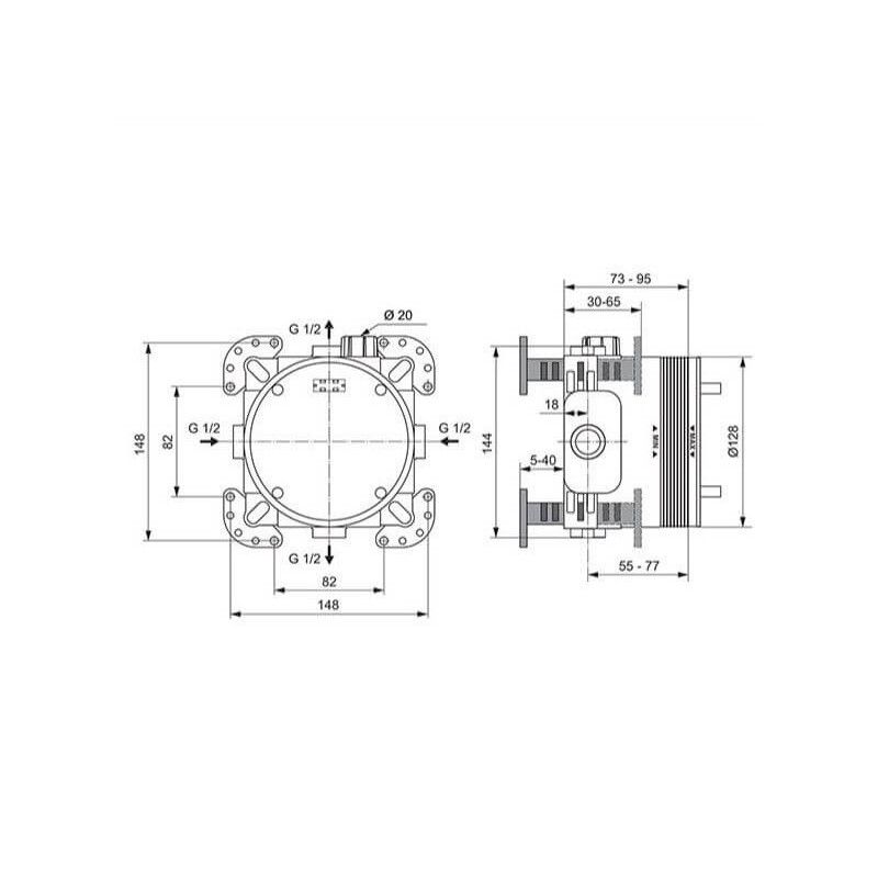 Zestaw Prysznoicowy Ceratherm T25 Chrom A7598AA Ideal Standard