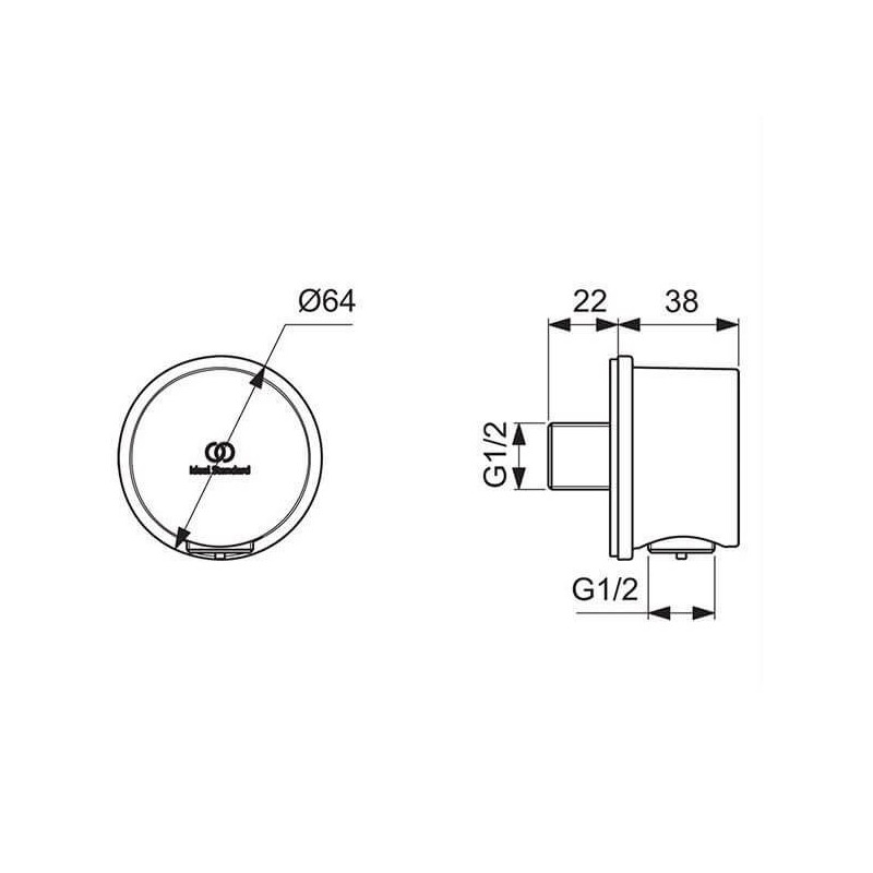 Zestaw Prysznoicowy Ceratherm T25 Chrom A7598AA Ideal Standard