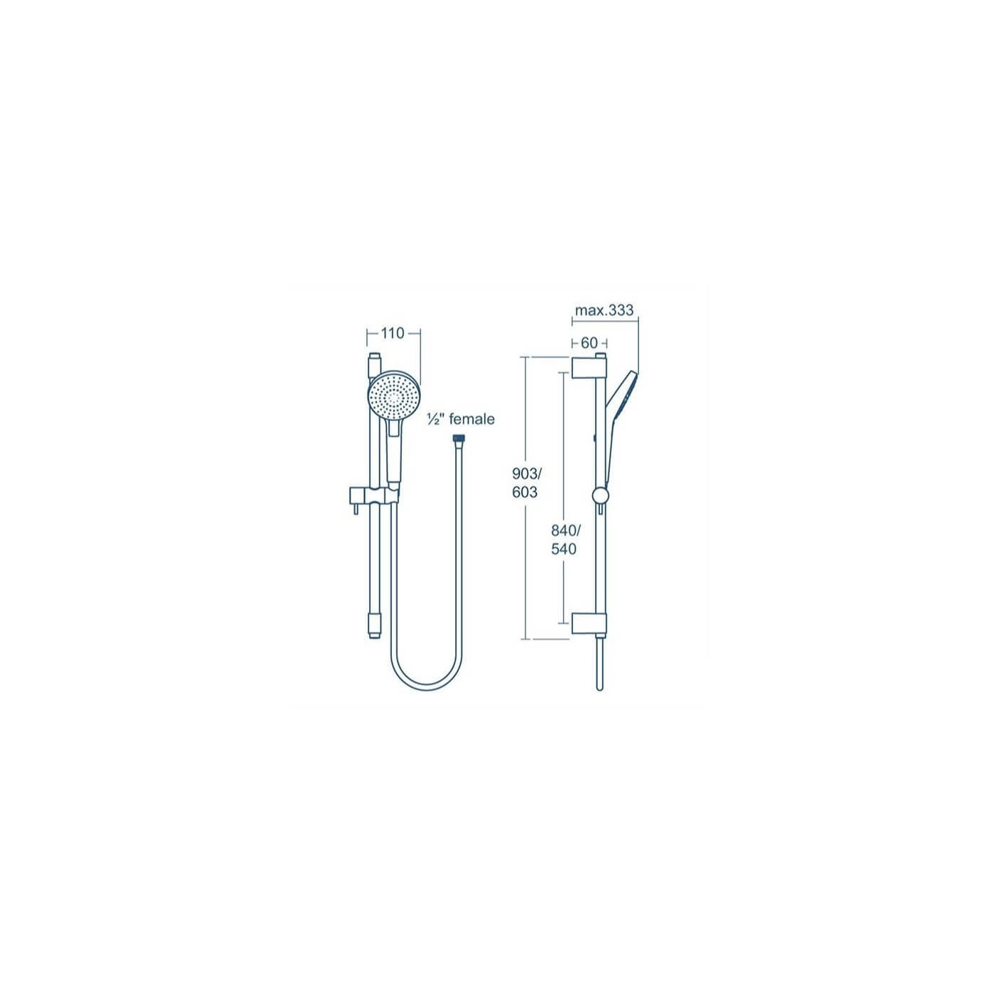 Zestaw Prysznoicowy Ceratherm T25 Chrom A7598AA Ideal Standard