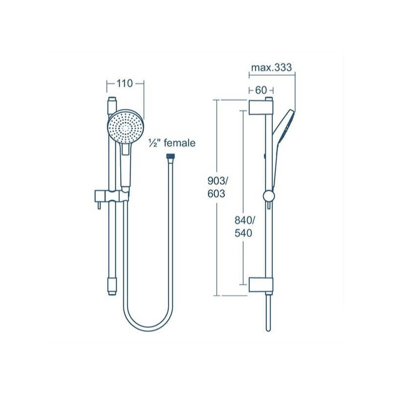 Zestaw Prysznoicowy Ceratherm T25 Chrom A7598AA Ideal Standard