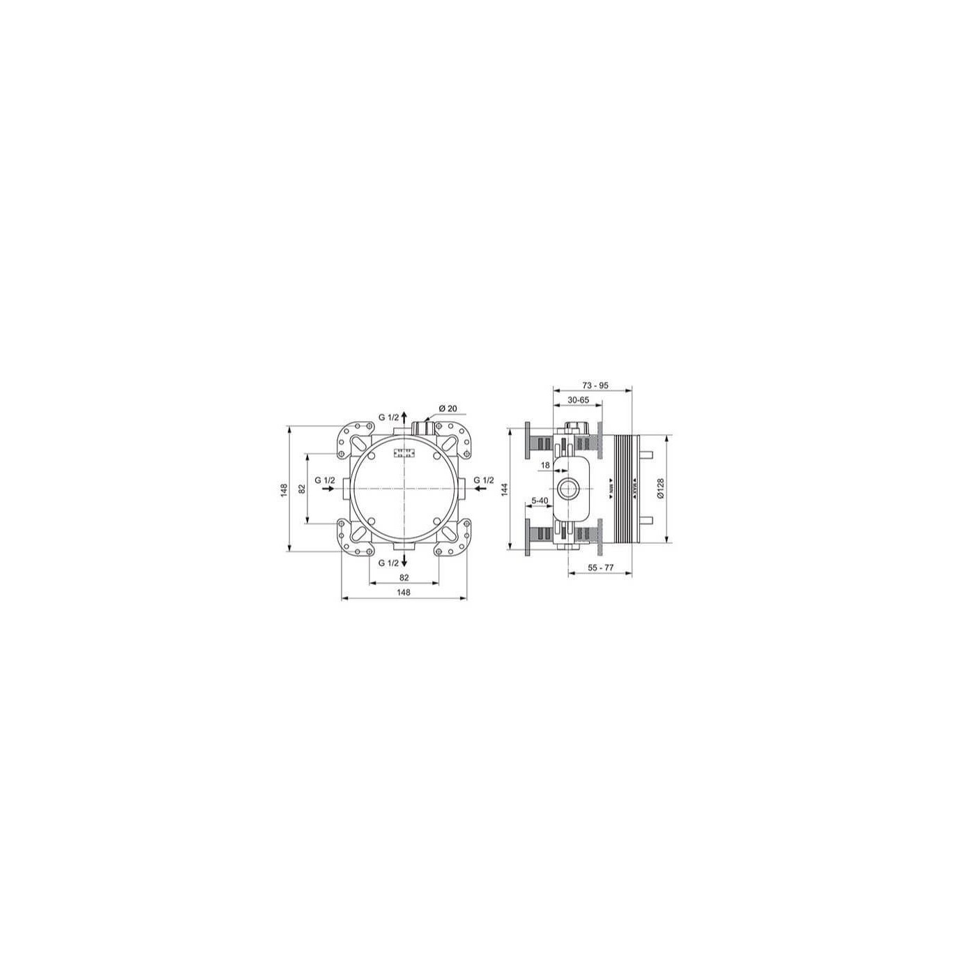 Zestaw Prysznicowy Ceratherm C100 Chrom A7599AA Ideal Standard