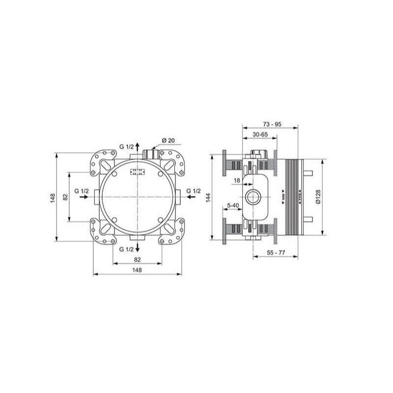 Zestaw Prysznicowy Ceratherm C100 Chrom A7599AA Ideal Standard