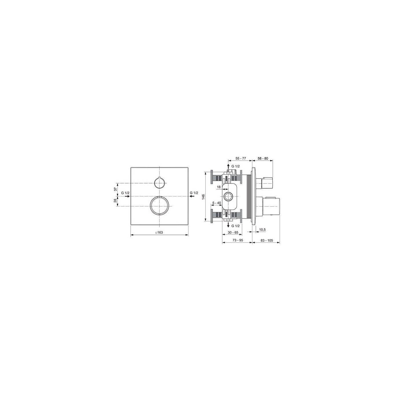 Zestaw Prysznicowy Ceratherm C100 Chrom A7599AA Ideal Standard