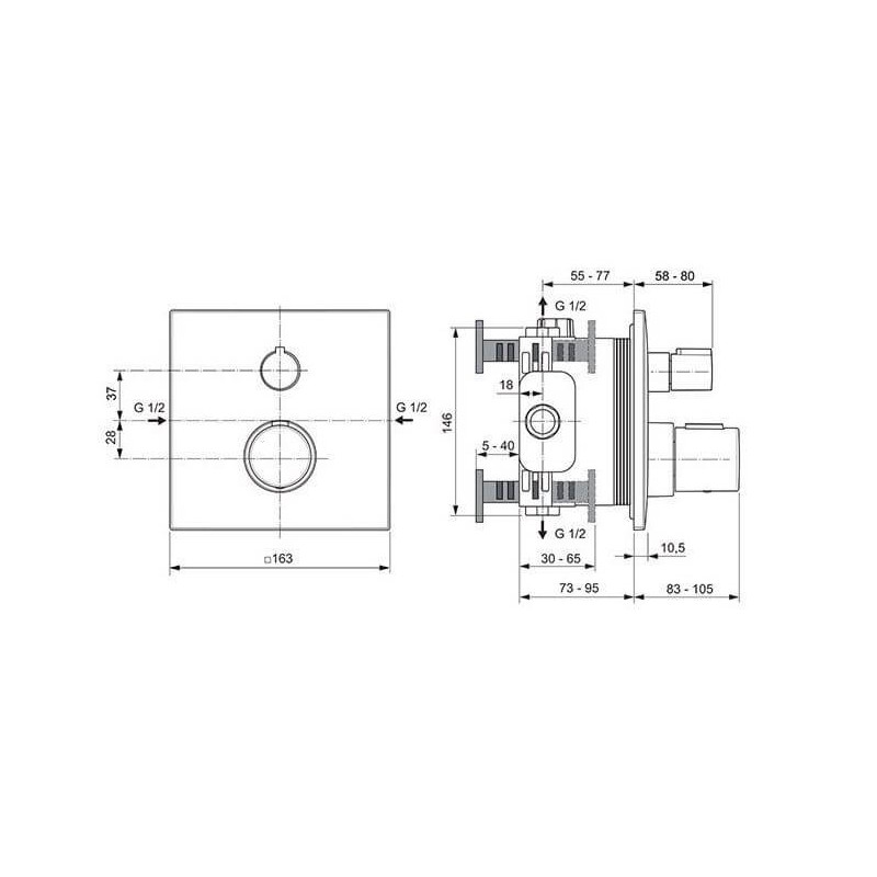 Zestaw Prysznicowy Ceratherm C100 Chrom A7599AA Ideal Standard
