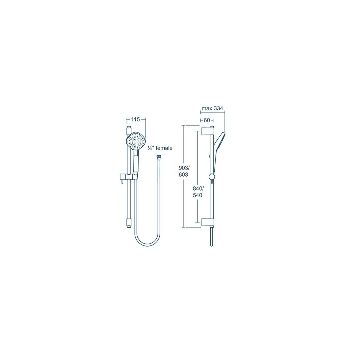 Zestaw Prysznicowy Ceratherm C100 Chrom A7599AA Ideal Standard
