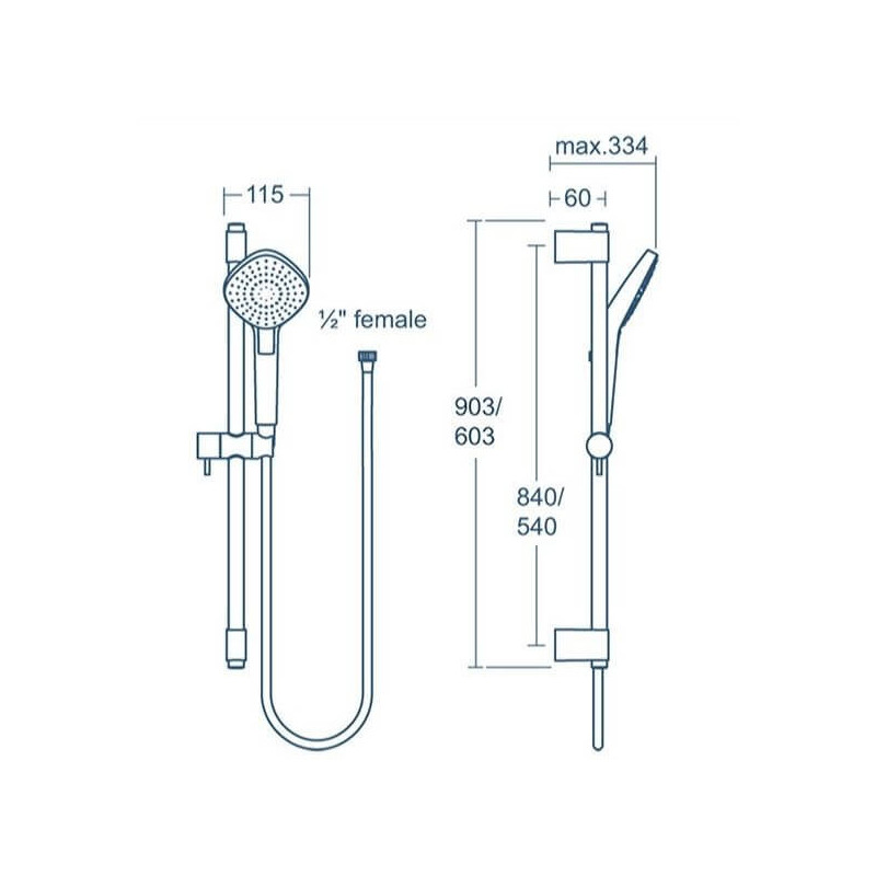 Zestaw Prysznicowy Ceratherm C100 Chrom A7599AA Ideal Standard