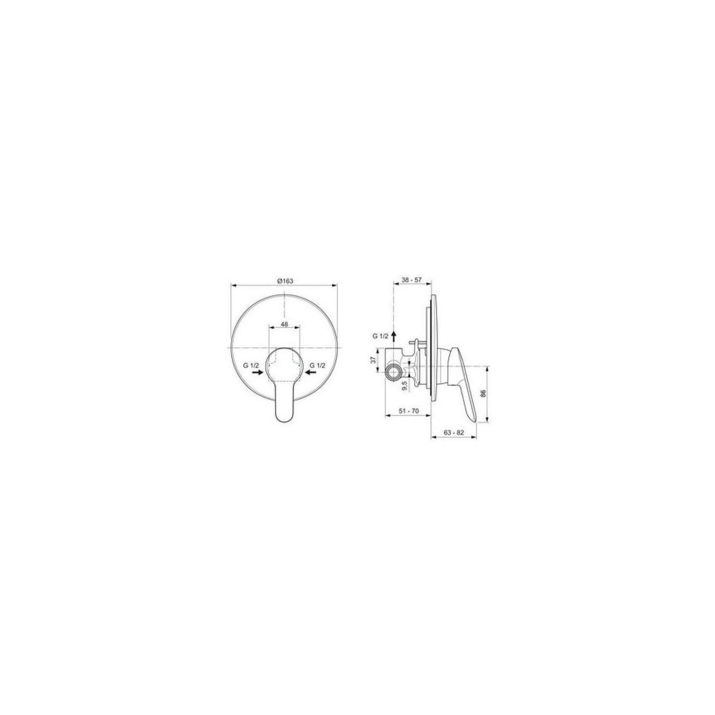 Zestaw Prysznicowy Alpha Chrom BD188AA Ideal Standard