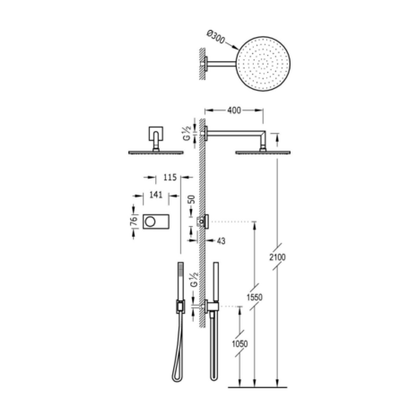 Zestaw Elektroniczny Podtynkowy Exclusive 092.865.58 Tres
