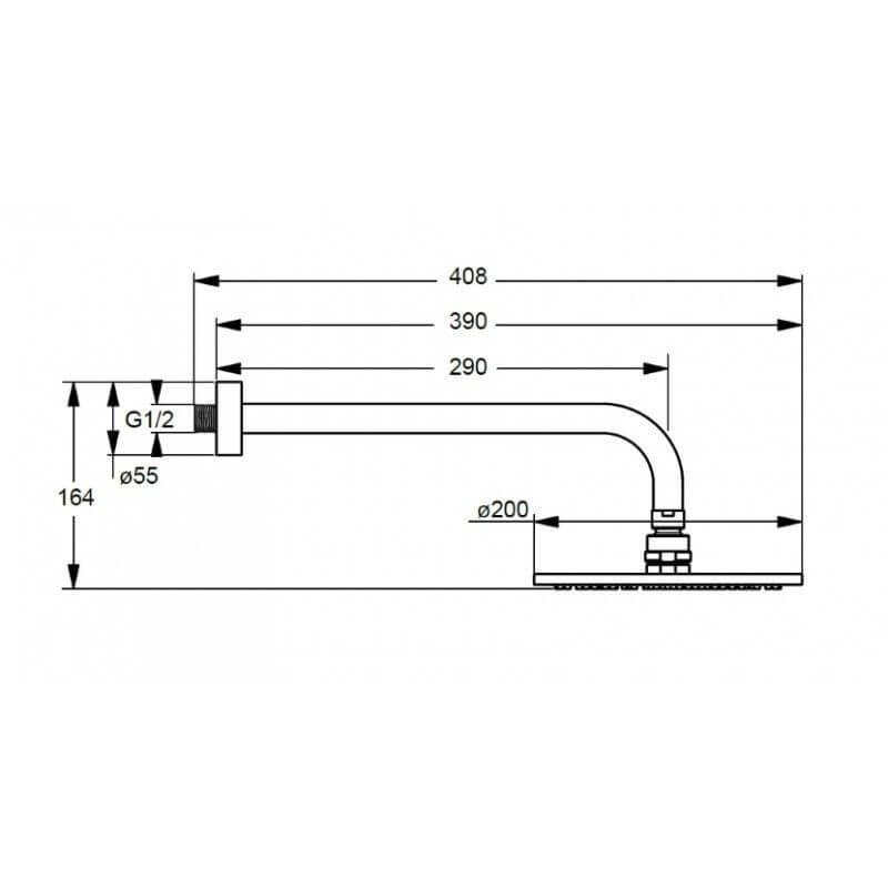 Zestaw Natryskowy Cerafine Chrom BD189AA Ideal Standard