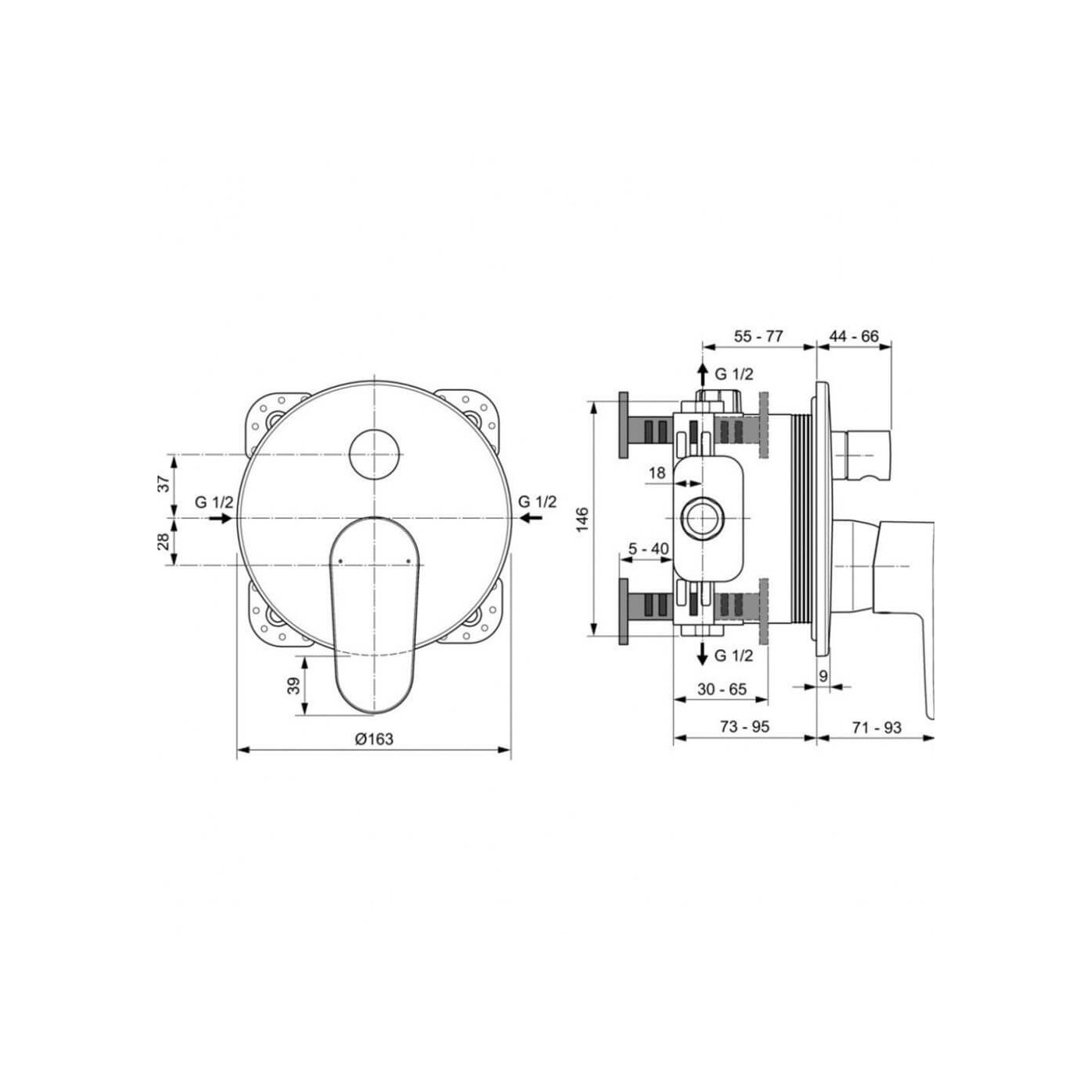 Zestaw Natryskowy Cerafine Chrom BD190AA Ideal Standard