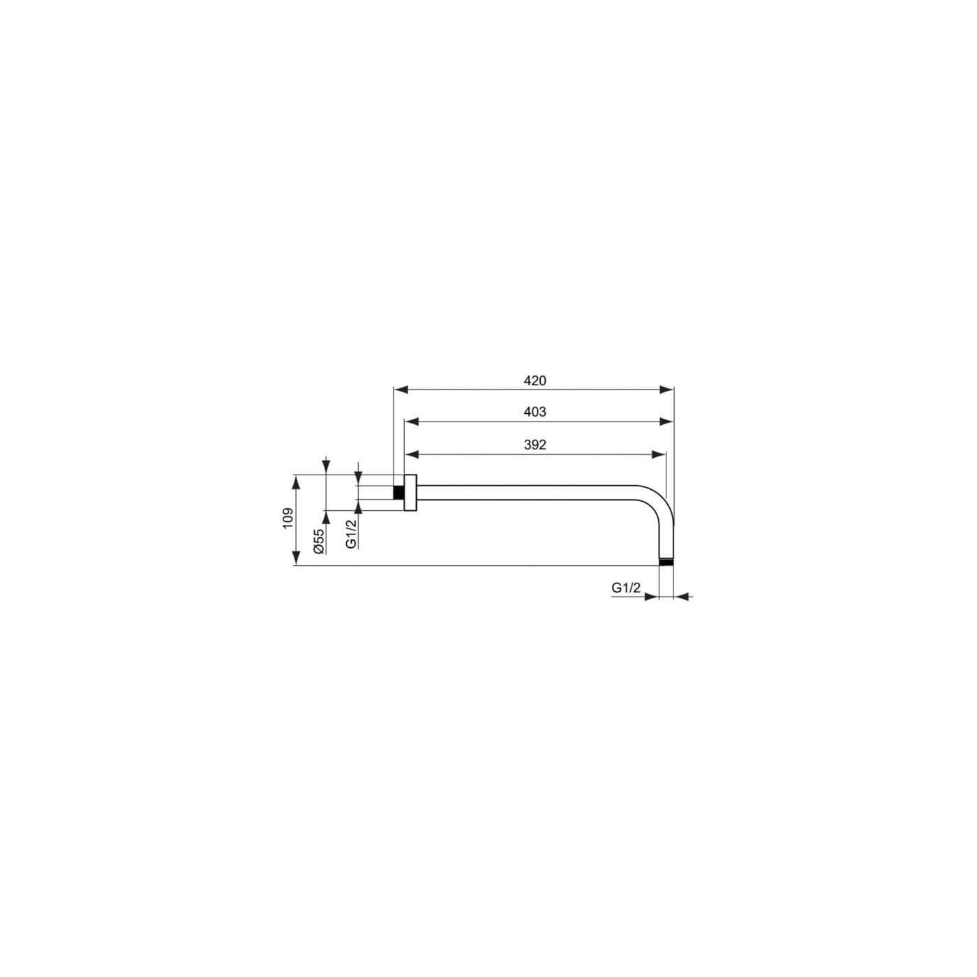 Zestaw Prysznicowy Ceraline Chrom BD192AA Ideal Standard