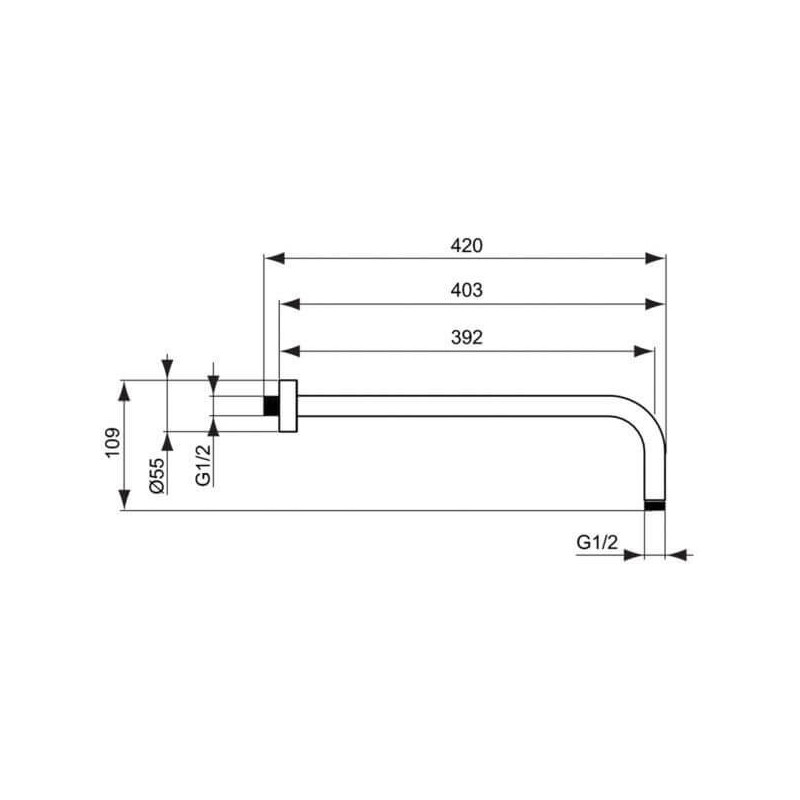 Zestaw Prysznicowy Ceraline Chrom BD192AA Ideal Standard