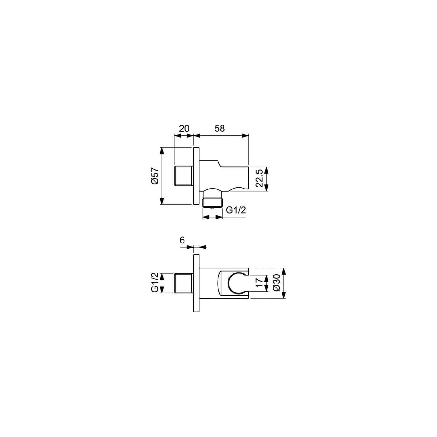 Zestaw Prysznicowy Ceraline Chrom BD192AA Ideal Standard
