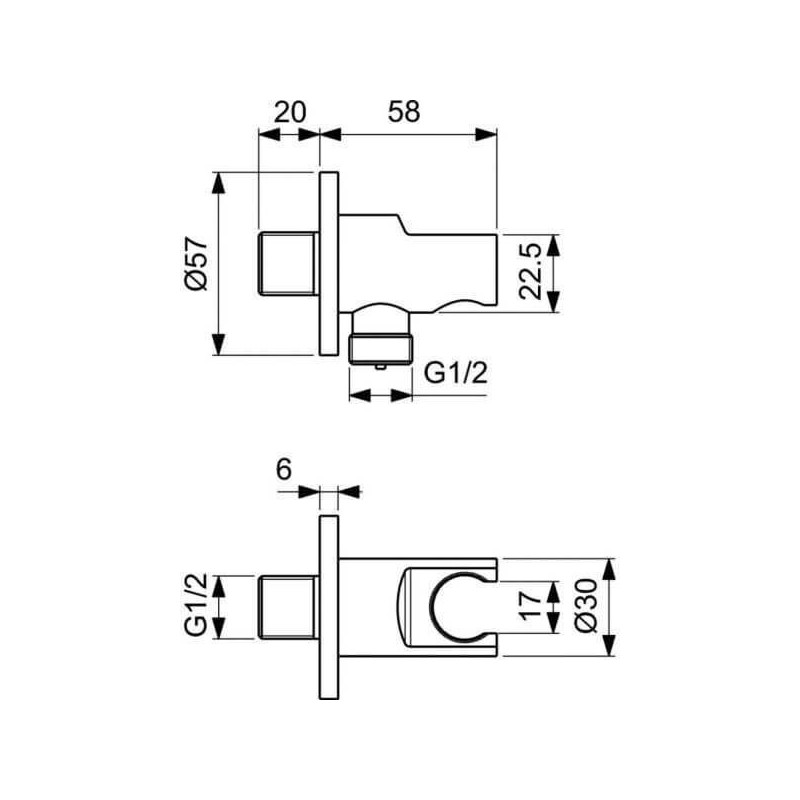 Zestaw Prysznicowy Ceraline Chrom BD192AA Ideal Standard