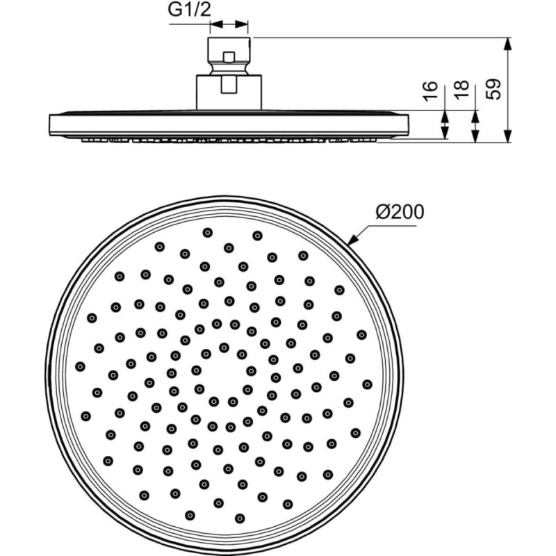Zestaw Prysznicowy Ceraline Czarny Mat BD192XG Ideal Standard