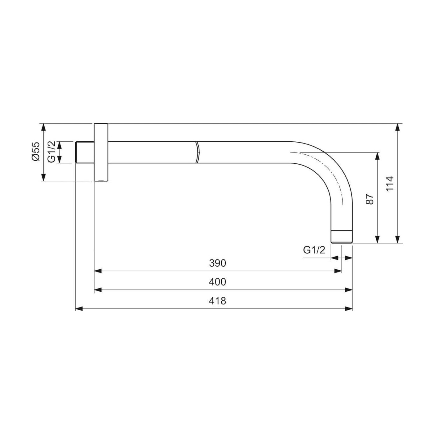 Zestaw Natryskowy Ceraline Chrom BD193AA Ideal Standard