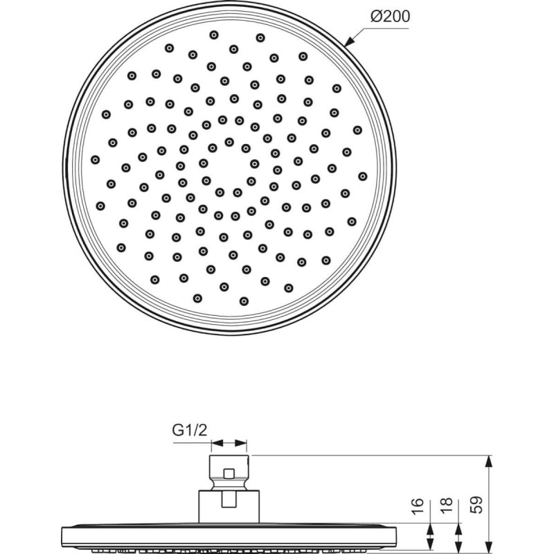 Zestaw Natryskowy Ceraline Chrom BD193AA Ideal Standard