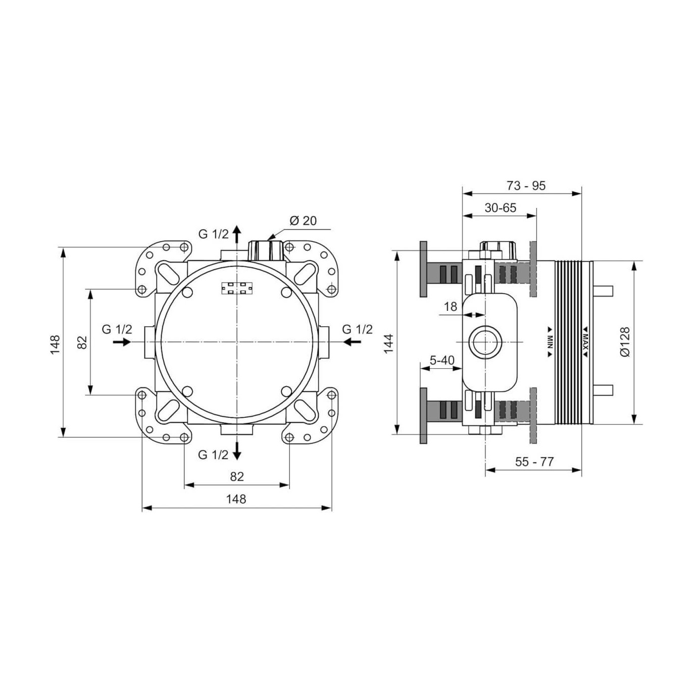 Zestaw Natryskowy Ceraline Chrom BD193AA Ideal Standard