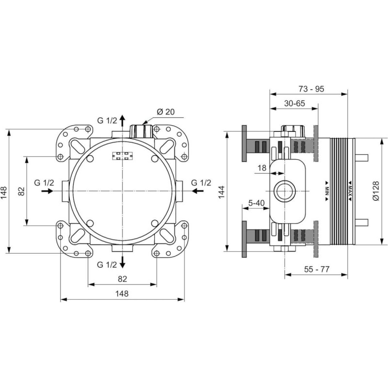 Zestaw Natryskowy Ceraline Chrom BD193AA Ideal Standard
