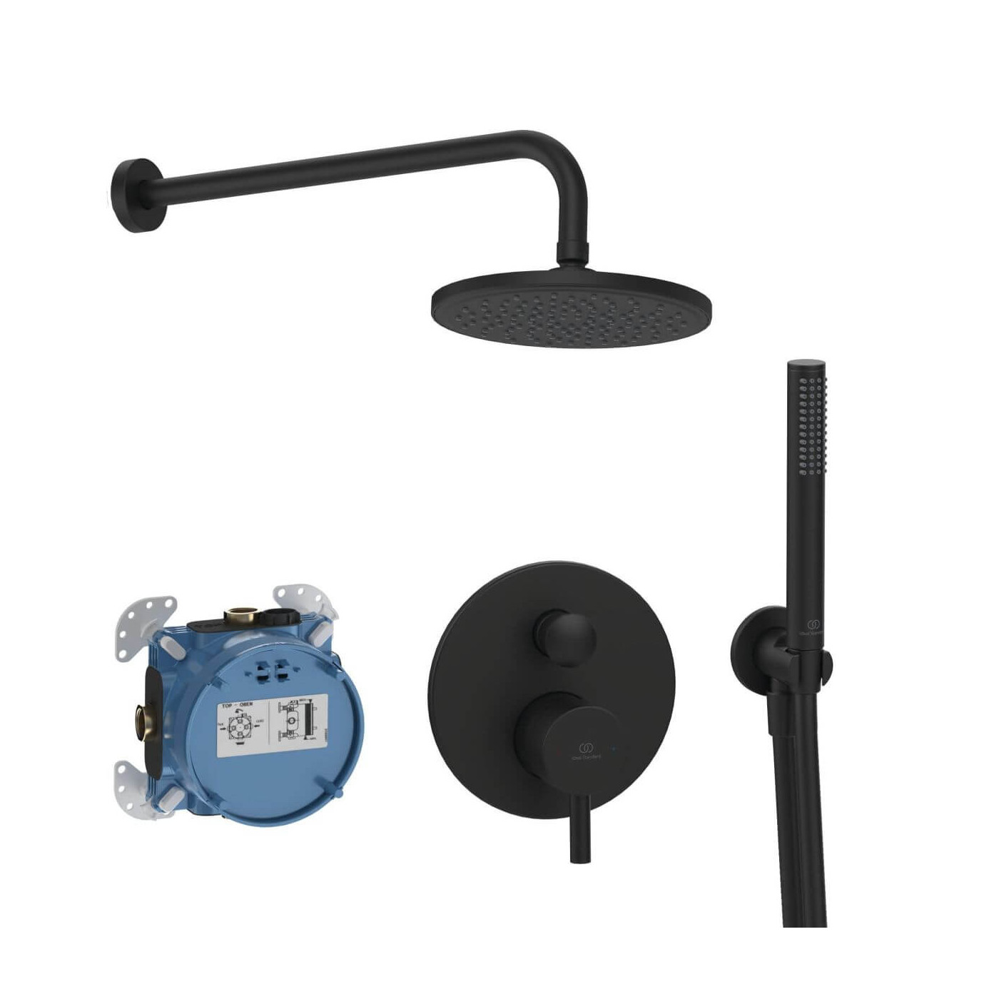 Zestaw Natryskowy Podtynkowy Czarny Mat BD193XG Ideal Standard