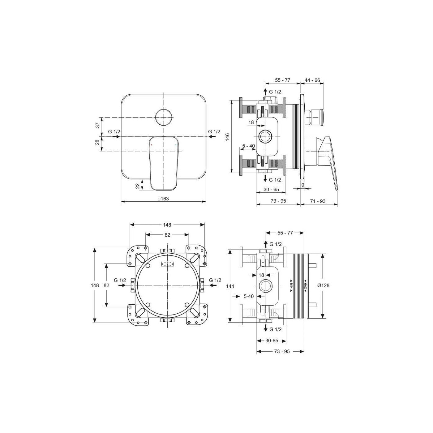 Zestaw Natryskowy Ceraplan Chrom BD195AA Ideal Standard