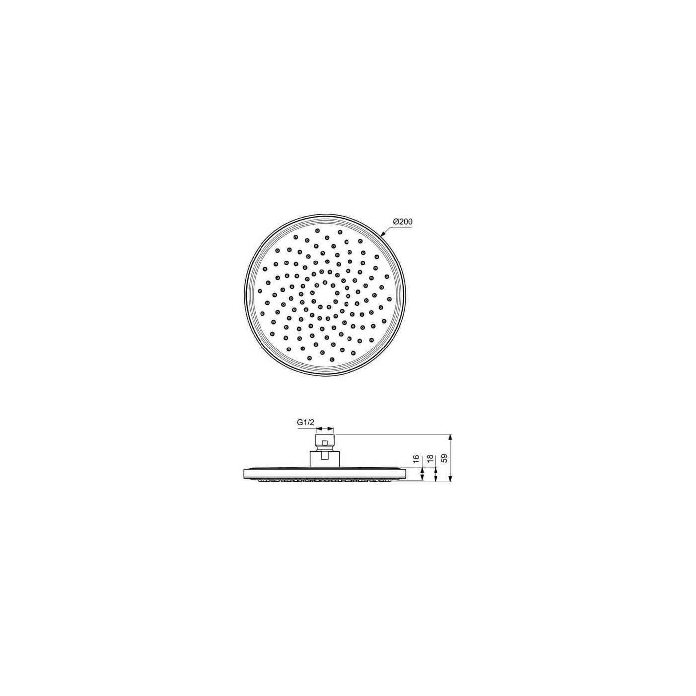 Zestaw Prysznicowy Idealrain Czarny Mat BD389XG Ideal Standard