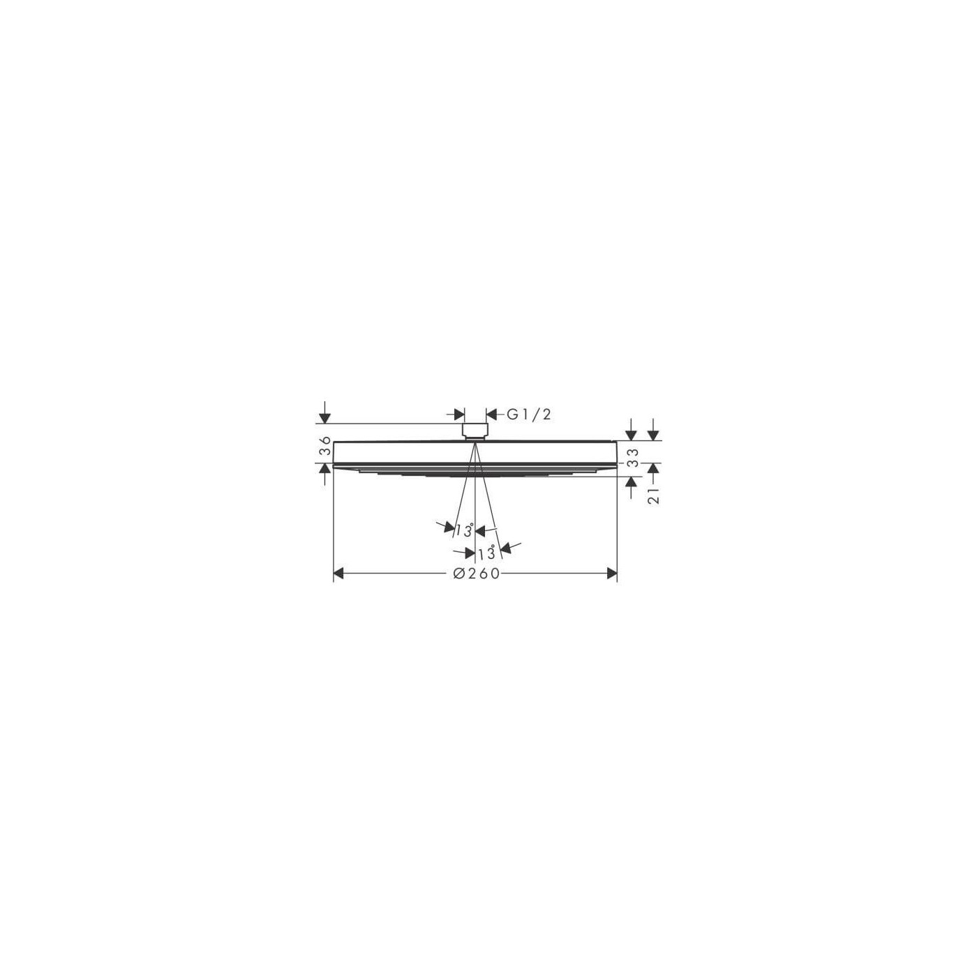 Deszczownica Pulsify S 260 Biały Mat 24140700 Hansgrohe