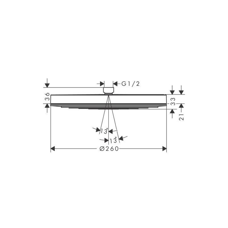 Deszczownica Pulsify S 260 Biały Mat 24140700 Hansgrohe
