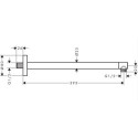 Ramię Deszczownicy 39cm Biały Mat 24357700 Hansgrohe