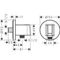 Uchwyt Prysznicowy FixFit S Biały Mat 26888700 Hansgrohe