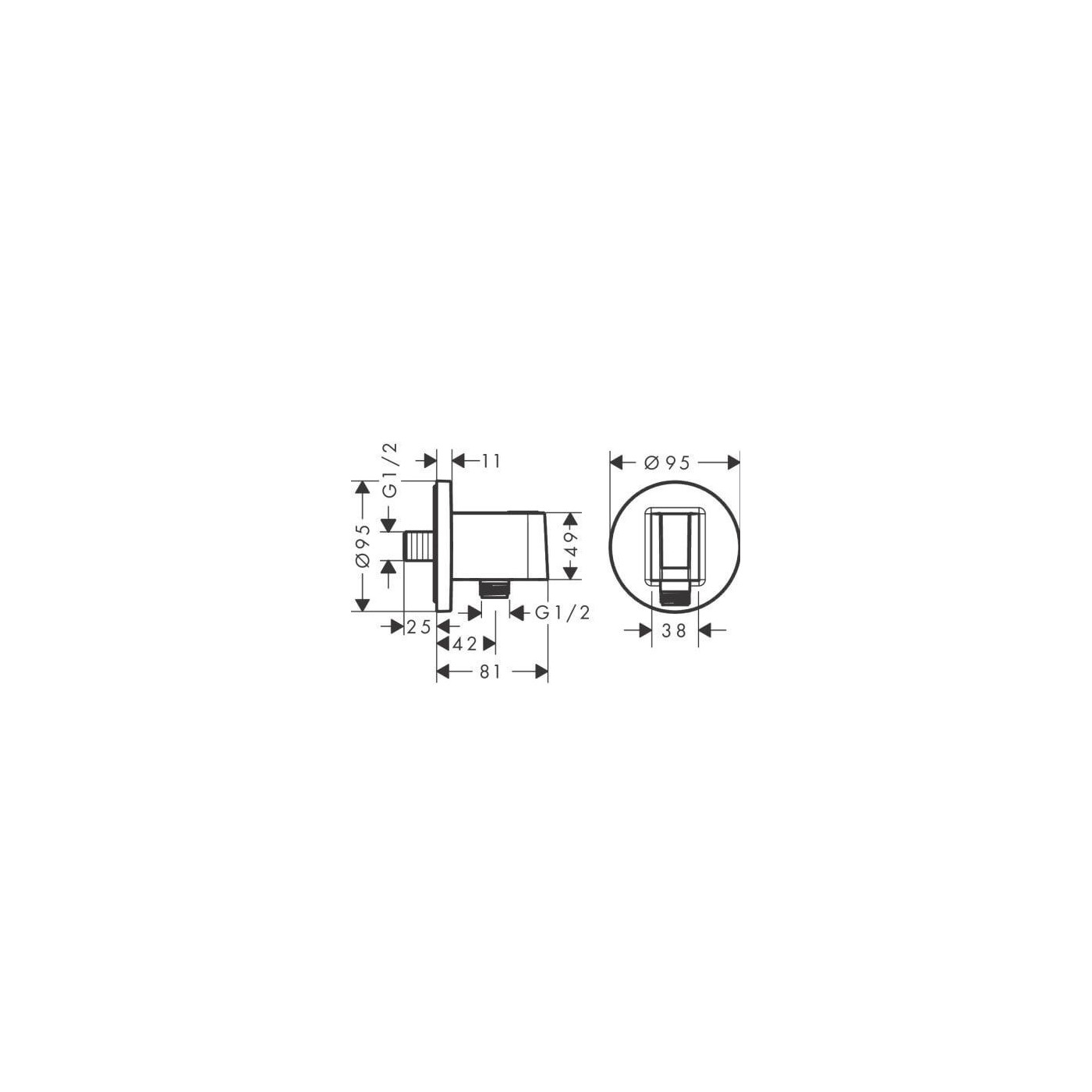 Uchwyt Prysznicowy FixFit S Biały Mat 26888700 Hansgrohe
