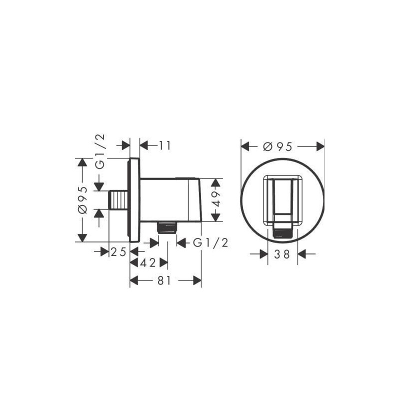 Uchwyt Prysznicowy FixFit S Biały Mat 26888700 Hansgrohe