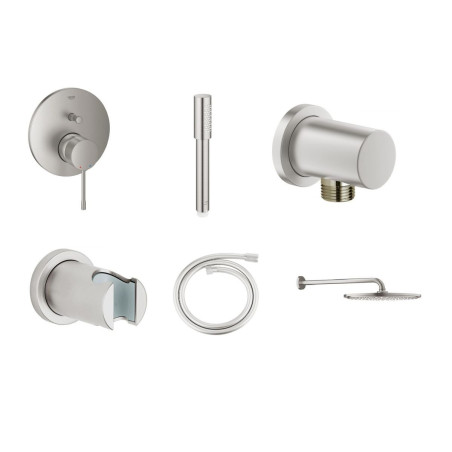 Zestaw Prysznicowy 6w1 Essence Stal Szczotkowana Grohe