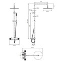 Zestaw Prysznicowy Contour Miedz Szczotkowana CT8044CPB Omnires