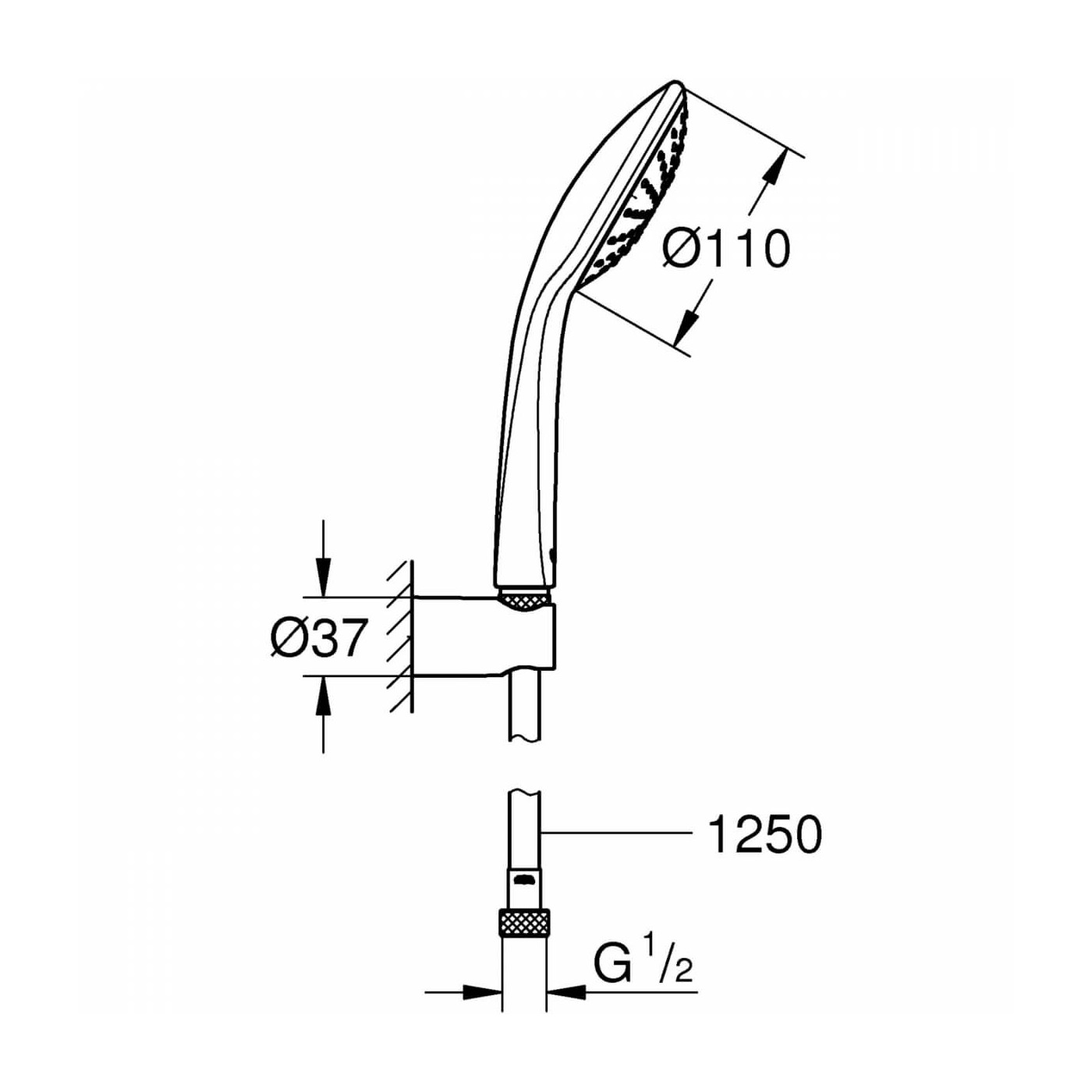 Zestaw Prysznicowy Euphoria 110 Mono 27354000 Grohe