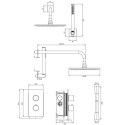 Zestaw Prysznicowy Termostatyczny Contour Miedz Szczotkowana SYSCT11CPB Omnires
