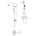Zestaw Prysznicowy Termostatyczny Y Czarny Y1244JBL Omnires