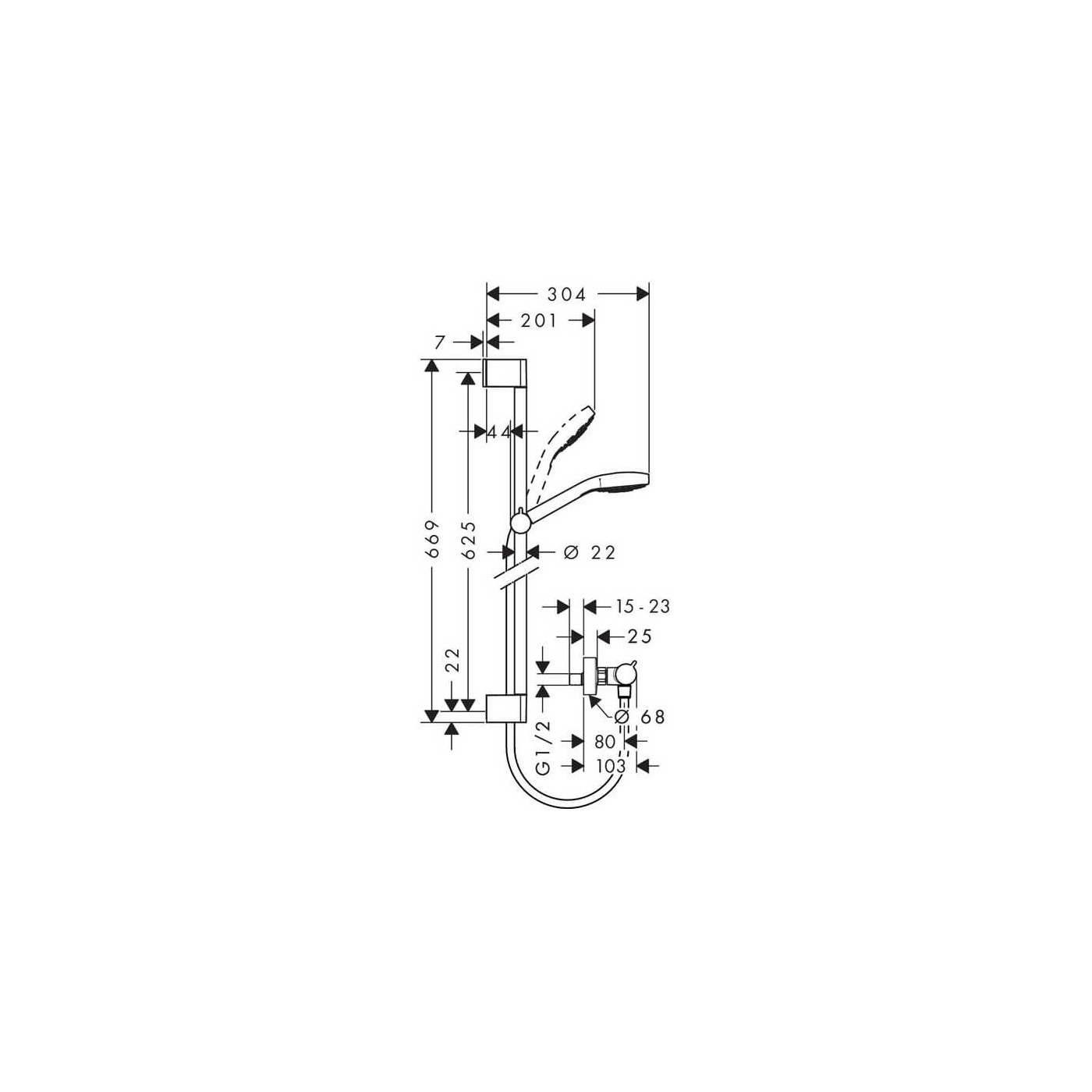 Zestaw Prysznicowy Croma Select E Vario/Ecostat 27081400 Hansgrohe