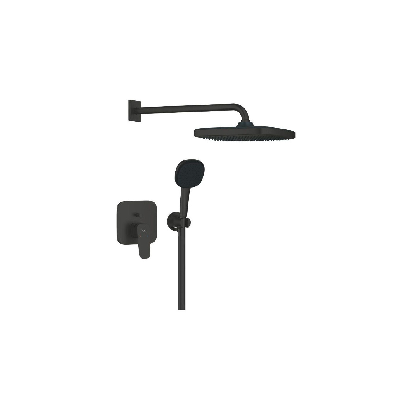 Zestaw Prysznicowy Podtynkowy Z Deszczownicą Tempesta Cube 250 Cubeo Matte Black 1053362430 Grohe