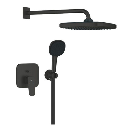 Zestaw Prysznicowy Podtynkowy Z Deszczownicą Tempesta Cube 250 Cubeo Matte Black 1053362430 Grohe
